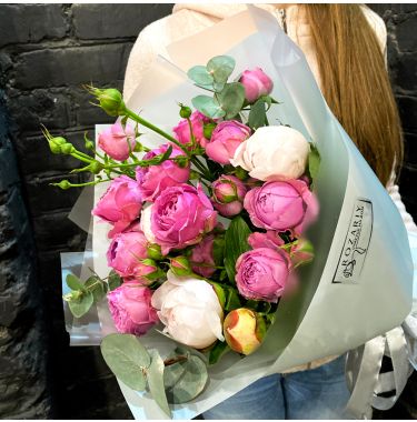 Букет з півоній та півоноподібних троянд &quot;Травневий&quot;