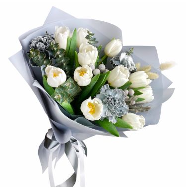 Ніжний букет тюльпанів Гамлет