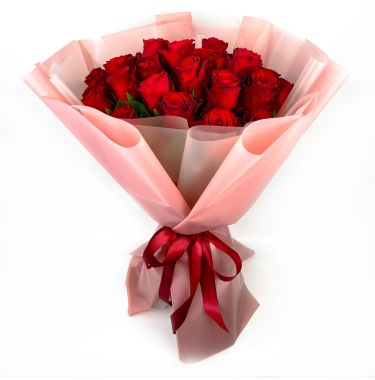 Букет 25 червоних троянд "Класика 25"