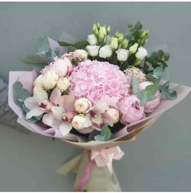 Букет з орхідей та гортензії &quot;Мрія художника&quot;