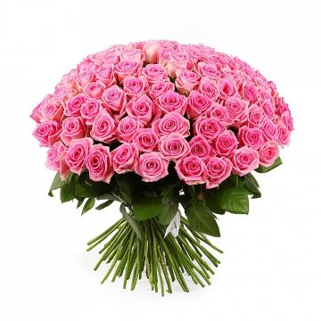 Букет 101 рожева троянда