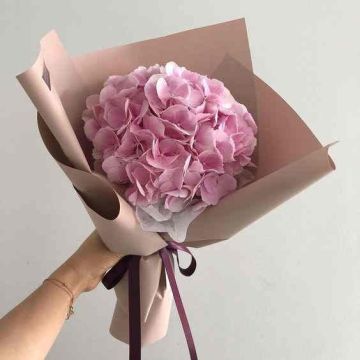 Букет з рожевою гортензією Літня красуня