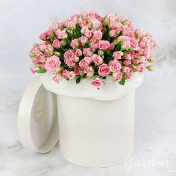 51 кущова троянда в коробці