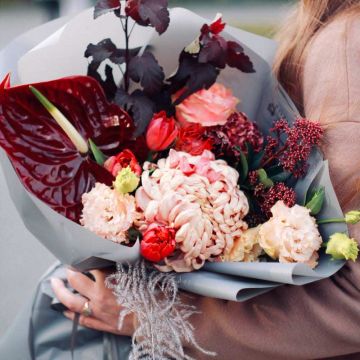 Букет Хризантема та Антуріум