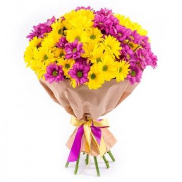 Букет із хризантем "Щасливий"