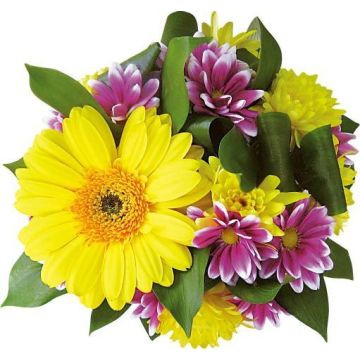 Букет із хризантем та гербер "Моне"