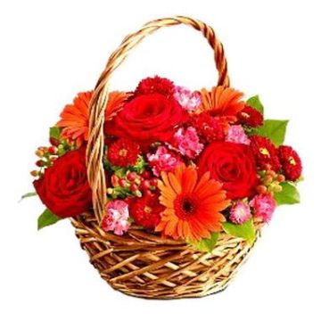Кошик з квітами "Осінній козуб"