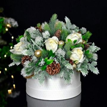 Зимовий букет квітів Білосніжка