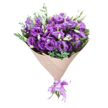 Букет із фіолетових еустом "Поцілунок"