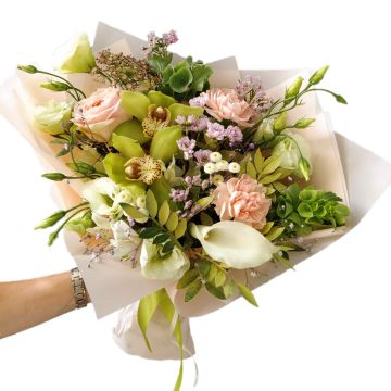 Букет з орхідей, кал і троянд "Мрія"