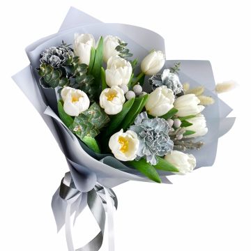 Ніжний букет тюльпанів Гамлет