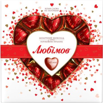 Коробка Любимов Шоколадні серця 125 г
