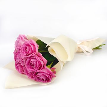 Букет 11 рожевих троянд