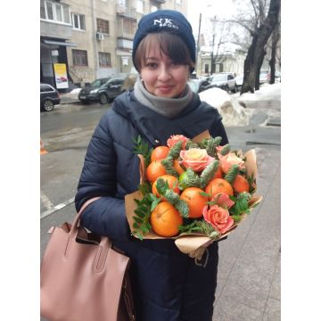 Букет з мандаринами «Смак свята»